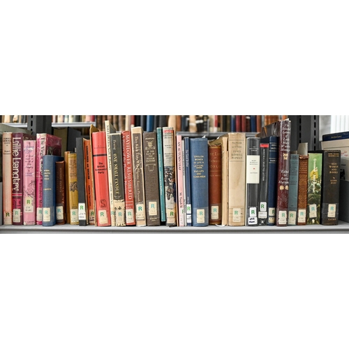 1092 - Books. 15 shelves of 19th century and later ex-library stock, all with their stamps, bookplates, &am... 