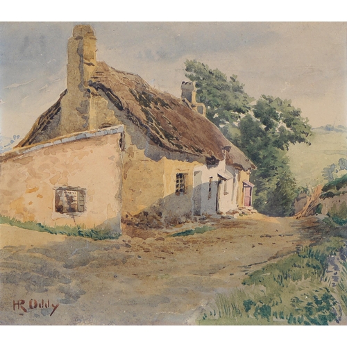 1168 - Henry Raphael Oddy (1852-1907) - A Devonshire Cottage; Savile Park and Wainhouse Tower Halifax, two,... 