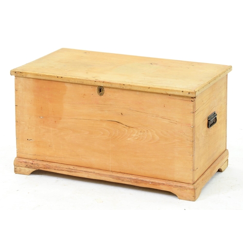 1195 - A pine blanket box, 48cm h; 46 x 84cm