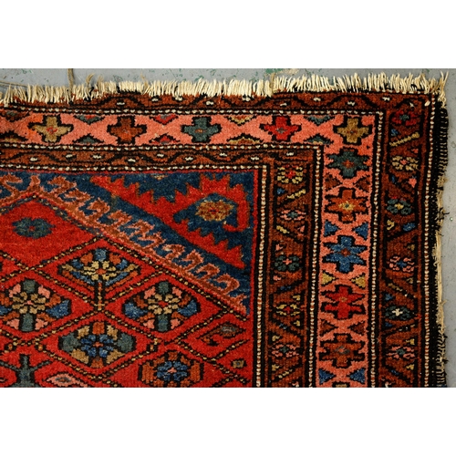 1244 - Two antique rugs, 110 x 212cm and 124 x 162cm