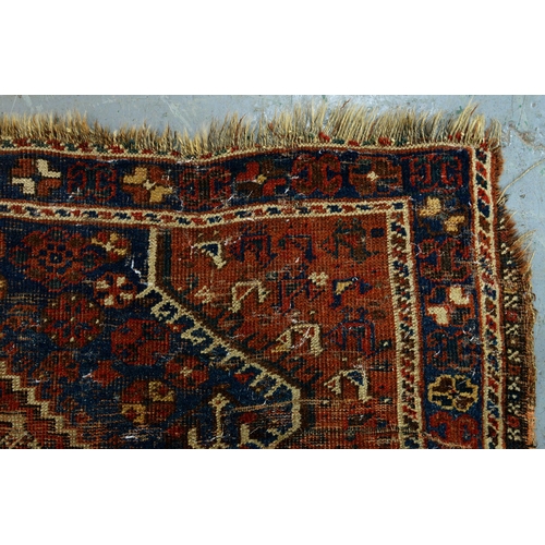 1244 - Two antique rugs, 110 x 212cm and 124 x 162cm