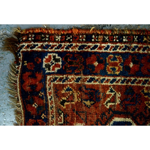 1244 - Two antique rugs, 110 x 212cm and 124 x 162cm