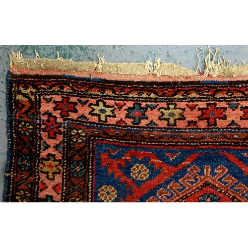 1244 - Two antique rugs, 110 x 212cm and 124 x 162cm