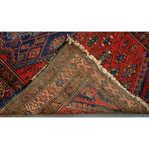 1244 - Two antique rugs, 110 x 212cm and 124 x 162cm