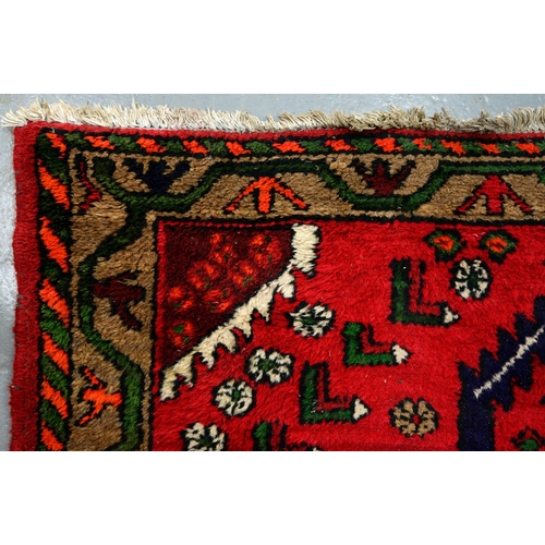 1345 - An antique rug, 106 x 130cm and another, 130 x 180cm (2)