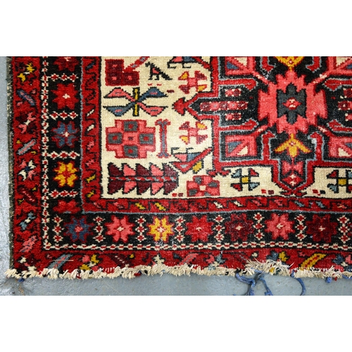 1345 - An antique rug, 106 x 130cm and another, 130 x 180cm (2)