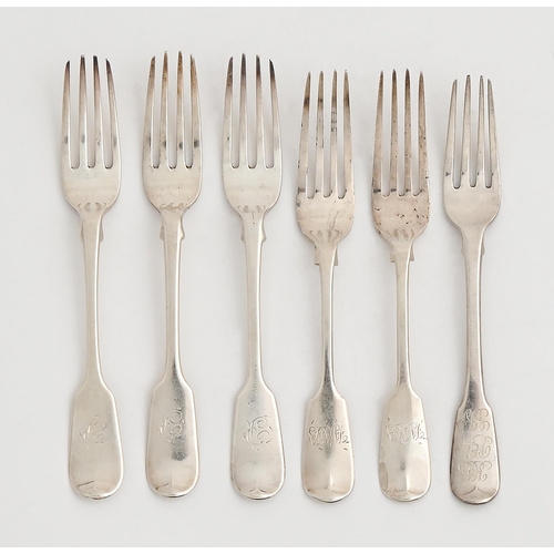 516 - Miscellaneous silver forks and spoons, George III-Edward VII Feather Edge, Fiddle and Old English pa... 