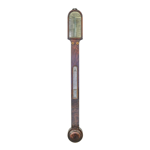 358 - A Victorian rosewood cistern barometer, Whitehouse, Optician, 43 Warwick Street, Pimlico,  with ivor... 