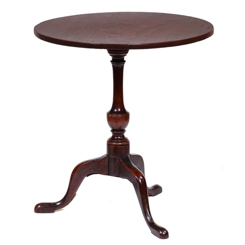 391 - Miniature furniture. A mahogany tripod table, early 20th c, with mahogany stained tip-up top, 34cm h... 