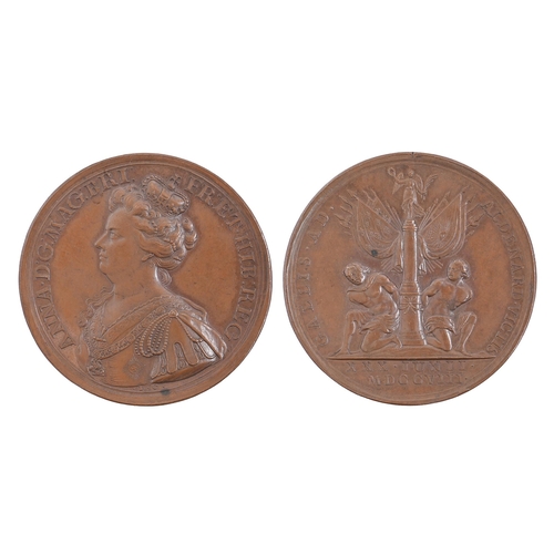 517 - 1708, Battle of Oudenarde, r/ GALLIS AD ALDENARD, bronze 44mm by Croker, MI II 322/148 E.433, EFFrom... 