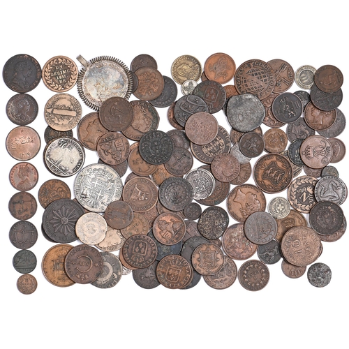 547 - World Coins, Malta, silver 30 Tari 1790, good VF; Isle of Man; with mostly 19th century in base meta... 