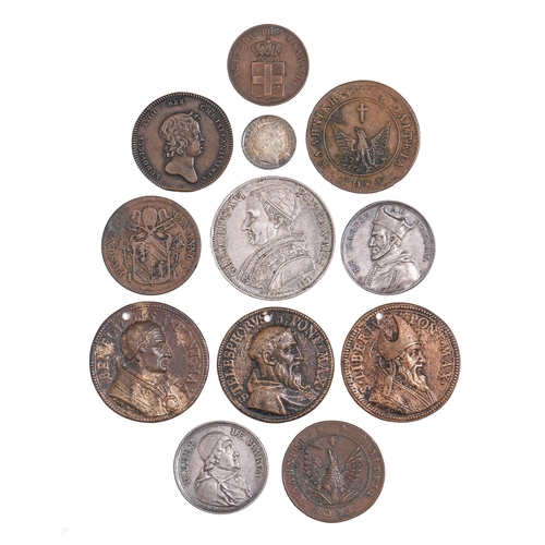 555 - European Coins, Papal States, Gregory XVI, Scudo, 1831, 26.3gm, choice VF; Greece, 5L 1833, 10L 1830... 