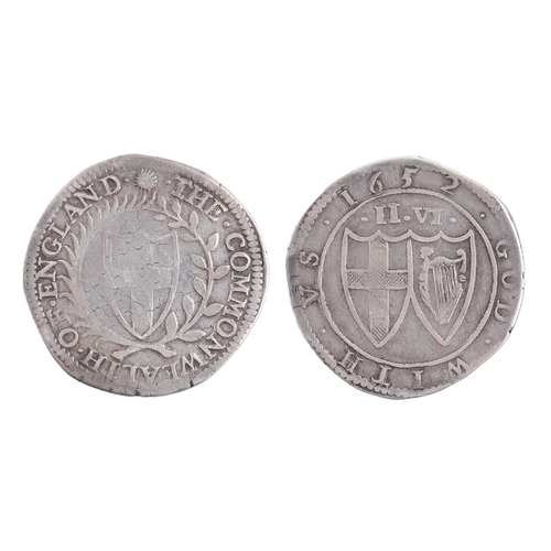 560 - English Hammered Silver, Commonwealth, Halfcrown, 1652, 14.4gm, slight weakness in centre, mostly Fi... 