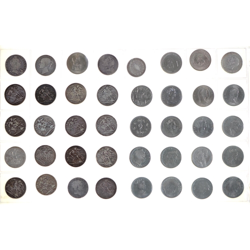 595 - United Kingdom, a comprehensive date collections of 19th, 20th and 21st c coins in five well filled ... 