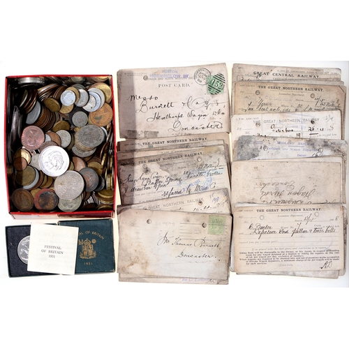 596 - Miscellaneous pre decimal United Kingdom and foreign coins, including silver and approximately 50 Ed... 