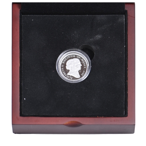 602 - Jersey. Proof platinum commemorative £1 2012, cased with certificate