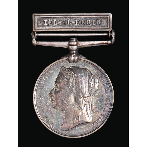 617 - Egypt Medal, one clasp, Tel-el-Kebir 14485 Driv H Curtis F/1 Bde RAFrom the collection of Hugo Harpu... 