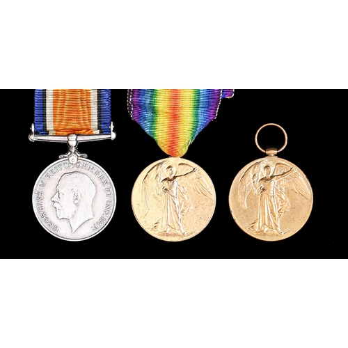 630 - WWI pair, British War Medal and Victory Medal, 230 Cpl E Metcalf, N'd Fus and Victory Medal, 23193 P... 