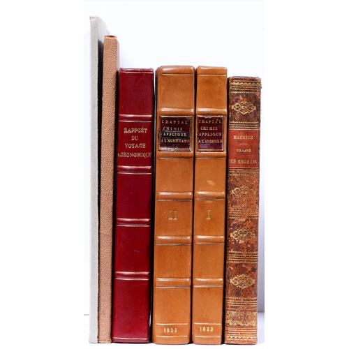 735 - Agriculture. Chaptal (Jean-Antoine), Chimie appliquée à l'agriculture, two-volume set, first edition... 