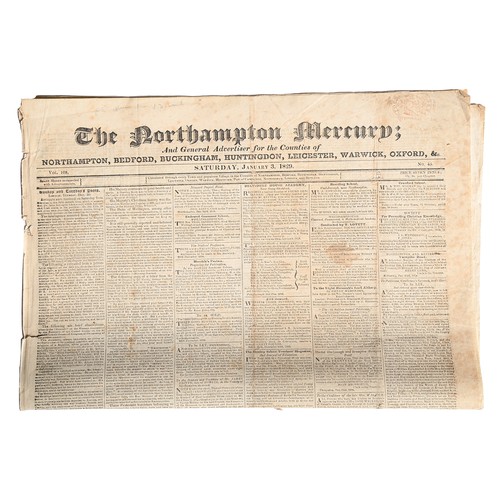 1163 - Provincial Newspapers. The Northampton Mercury; And General Advertiser for the Counties of Northampt... 