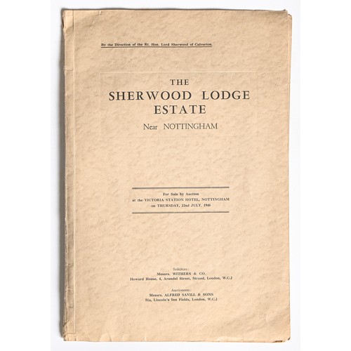 1147 - Local Interest. Messrs. Alfred Savill & Sons:~ The Sherwood Lodge Estate, near Nottingham. By th... 