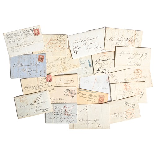 1159 - Postal History. A collection of 20 early 19th century and later manuscript letters, mostly maritime,... 