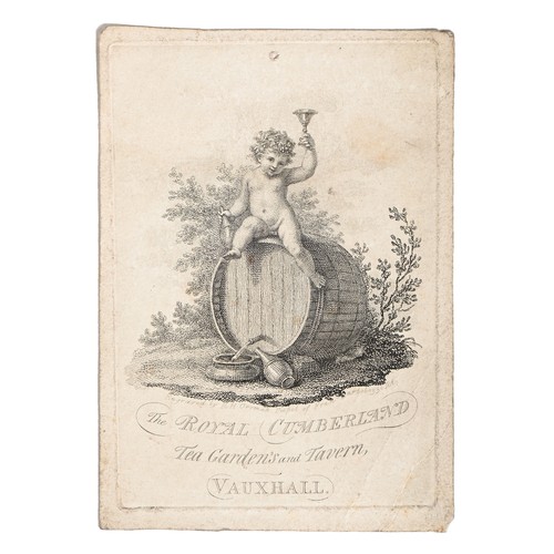 1179 - Trade Ticket/Card. Robert Harley Cromek (1770-1812) and Francesco Bartolozzi RA (1727-1815), The Roy... 