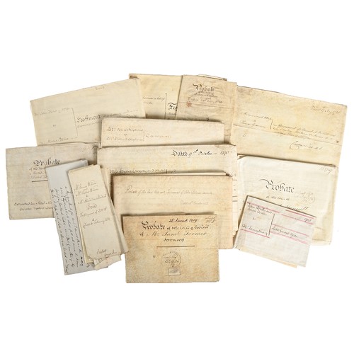 1123 - A collection of George III and George IV legal vellum manuscripts, dated from 1765 to 1825, includin... 