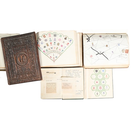 1152 - Miscellaneous. Three late Victorian/early Edwardian albums of crests and monograms, decorative and a... 