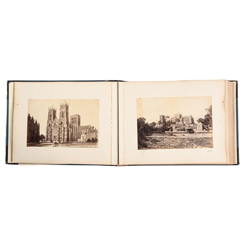 1185 - A late Victorian/early Edwardian album of approx. 50 photographic prints, illustrating British topog... 