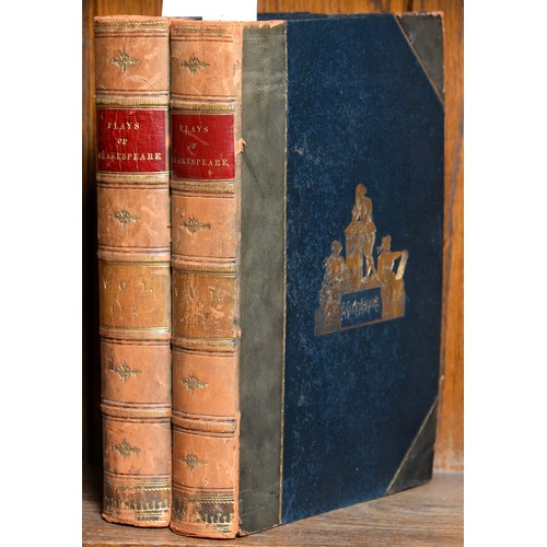 1047 - Books. Shakespeare (William) & Keightley (Thomas, editor), The Plays, four-volume set bound as t... 