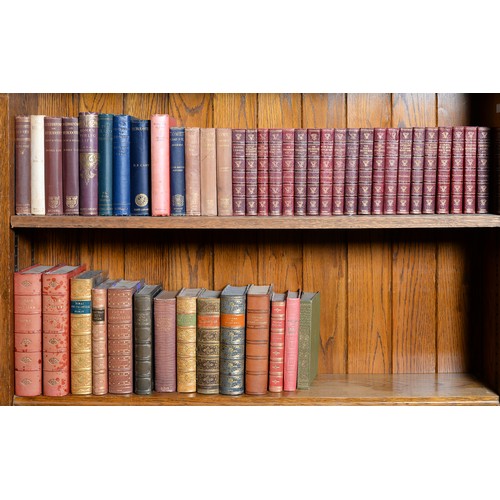 1045 - Antiquarian Books, comprising 11 early 20th c leather bindings, in mottled tree calf, colour-stained... 