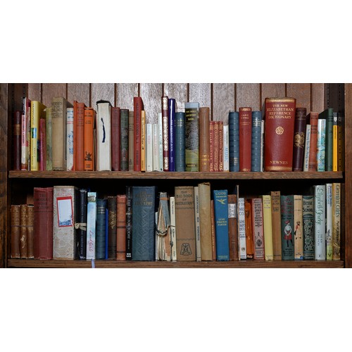 1038 - Books. 8 shelves of general stock, including late 19th & early 20th c decorative cloth bindings,... 