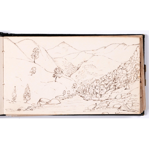 572 - English School, mid 19th c - Sketches Taken in North West Wales, 67, in album, each inscribed on the... 