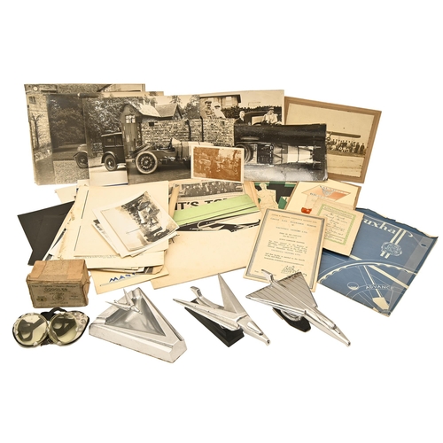 590 - Vintage motoring. Original designs, photographs and printed ephemera of the designer Arthur Llewelyn... 