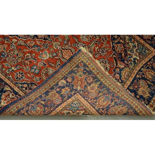 1050 - A Turkbaf rug, mid 20th c, 125 x 212cm