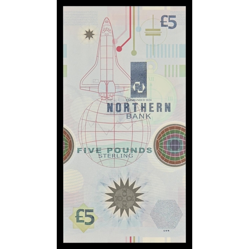 126 - Northern Ireland, Polymer Banknote, Northern Bank £5, 1999, MM0048527, Uncirculated... 