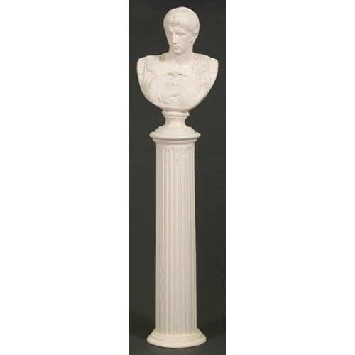 279 - After the Antique - Bust of Caesar Augustus, late 20th c, after the Augustus of the Prima Porta, whi... 