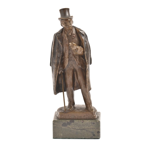 394 - An Austrian or German miniature bronze statuette of 