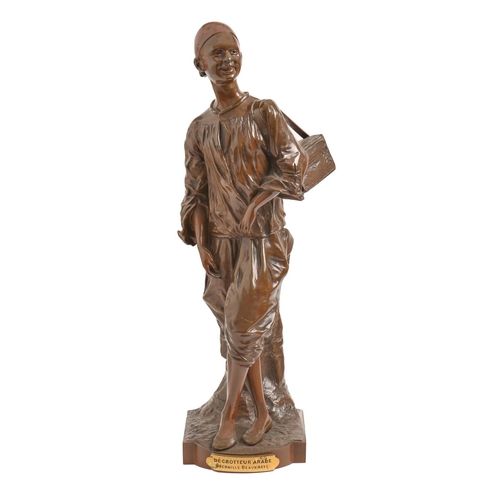 399 - A French orientalist bronze statuette of 