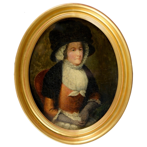 670 - British School, 19th century - Portrait of a Woman traditionally identified as Lady Eleanor Butler, ... 