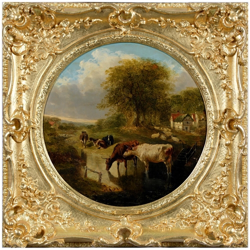 707 - John Frederick Herring (1795-1865) - The Hay Field; The Farm Pond, a pair, both signed, one dat... 