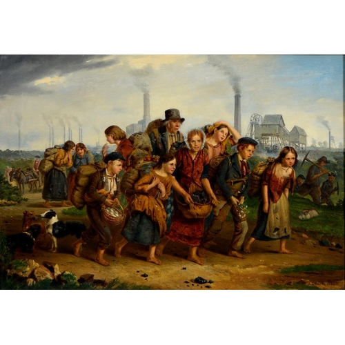 708 - John Levack (1823-1874) - Hard Times, signed and dated 1857, oil on canvas, 45.5 x 66.6cm... 