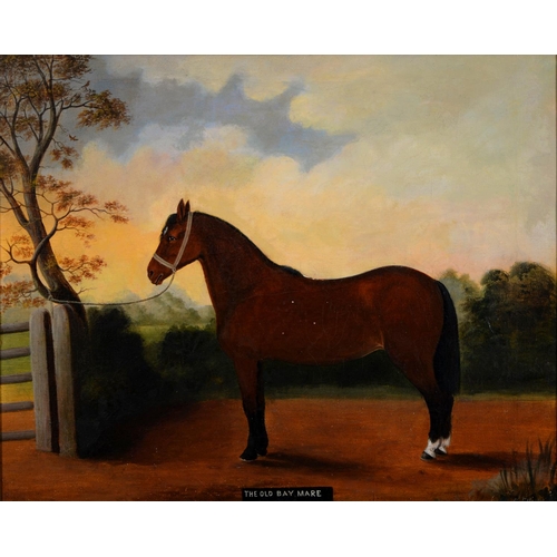 743 - R.E. Heson, British Journeyman Artist, 19th c - The Old Bay Mare, signed and titled, oil on can... 