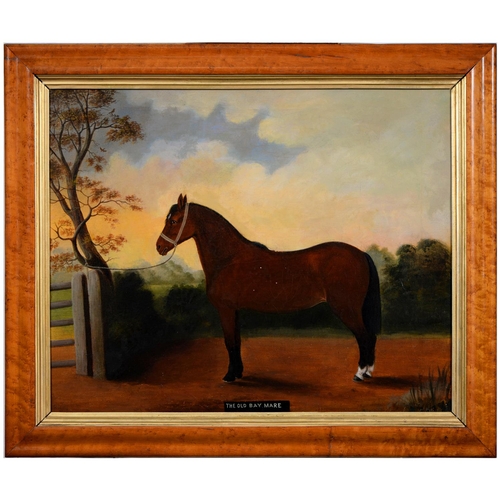 743 - R.E. Heson, British Journeyman Artist, 19th c - The Old Bay Mare, signed and titled, oil on can... 