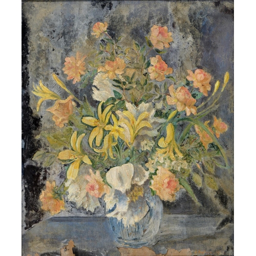 762 - British School, 20th c, Herbert Paasche (Fl. early 20th c) - Still Life of a Vase of Flowers and Thr... 