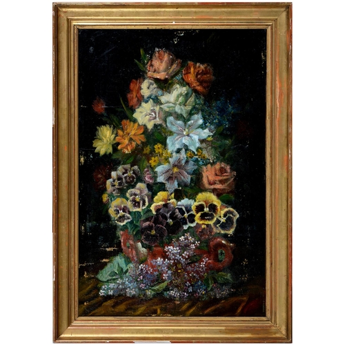 768 - 20th c School - A Flowerpiece, oil on canvas, 79 x 52cm