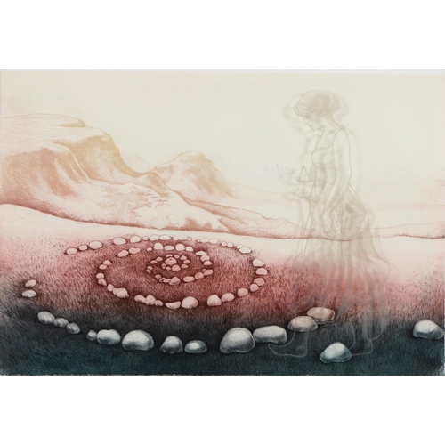 773 - Mila Judge - Furstova 1975 - Other Journeys I, aquatint in colour and silk screen printed on glass, ... 