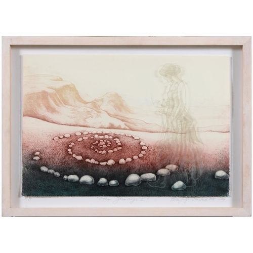 773 - Mila Judge - Furstova 1975 - Other Journeys I, aquatint in colour and silk screen printed on glass, ... 