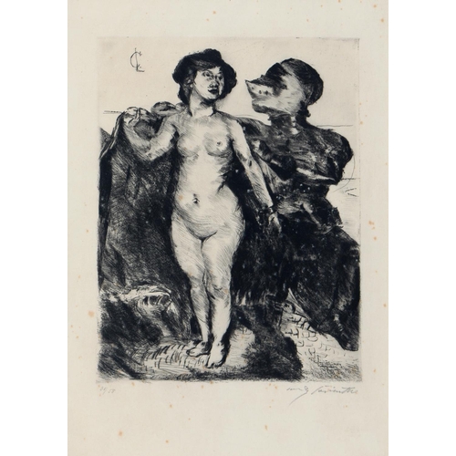 775 - Lovis Cornith (1858-1925) - [Female Nude], etching with extensive retousage, signed by the artist in... 